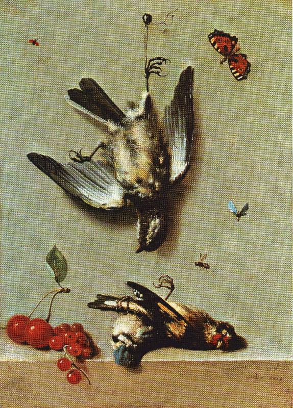 Jean Baptiste Oudry Nature morte avec trois oiseux morts France oil painting art